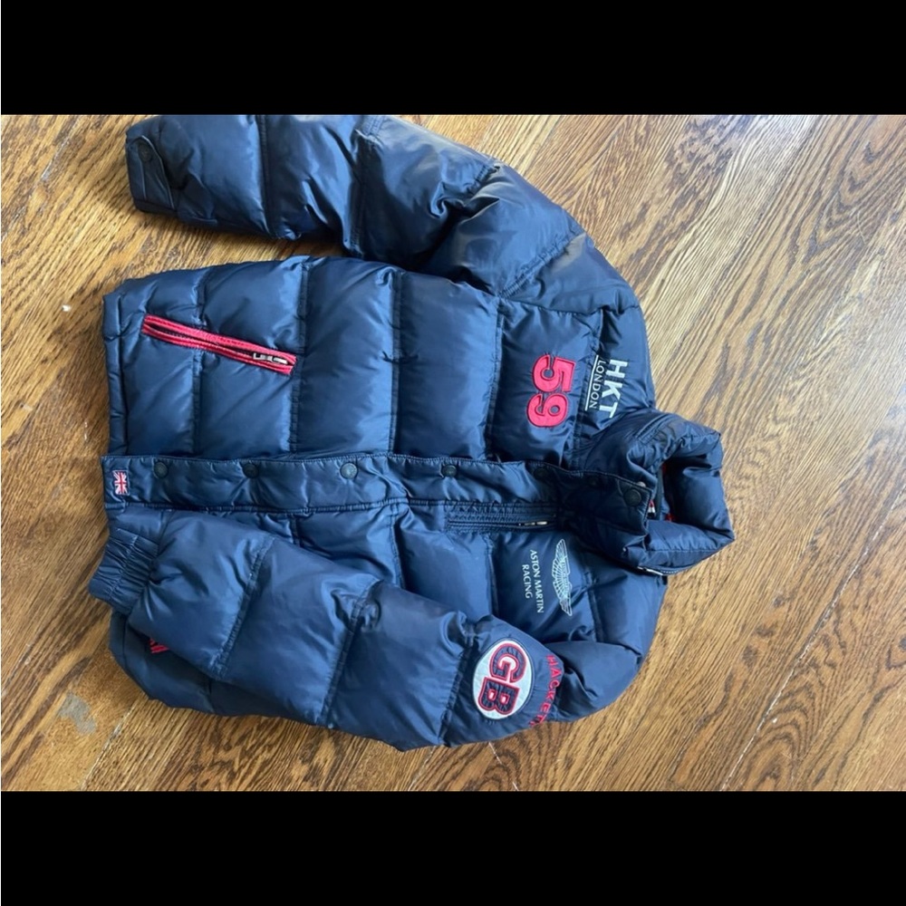 Hackett Aston Martin London Dark Blue Kids Puffer Jacket